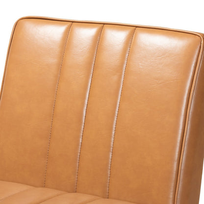 Baxton Studio - Daymond Dining Chair in Tan/Walnut Brown - BBT8051.12-Tan/Walnut-CC view 5