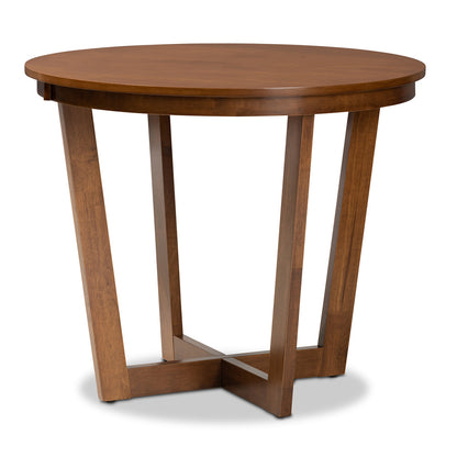 Baxton Studio - Dayna Dining Set in Grey/Walnut - Dayna-Grey/Walnut-5PC Dining Set view 3