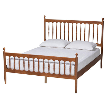 Baxton Studio - Deance Queen Size Bed in Walnut Brown - MG0206-Walnut-Queen view 1