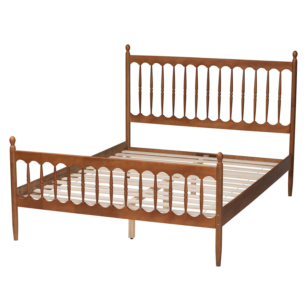 Baxton Studio - Deance Queen Size Bed in Walnut Brown - MG0206-Walnut-Queen view 3