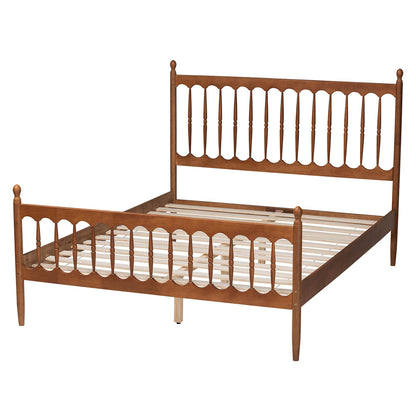 Baxton Studio - Deance Queen Size Bed in Walnut Brown - MG0206-Walnut-Queen view 3