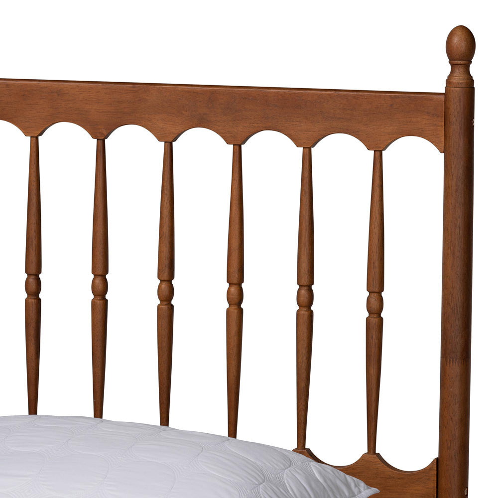 Baxton Studio - Deance Queen Size Bed in Walnut Brown - MG0206-Walnut-Queen view 4