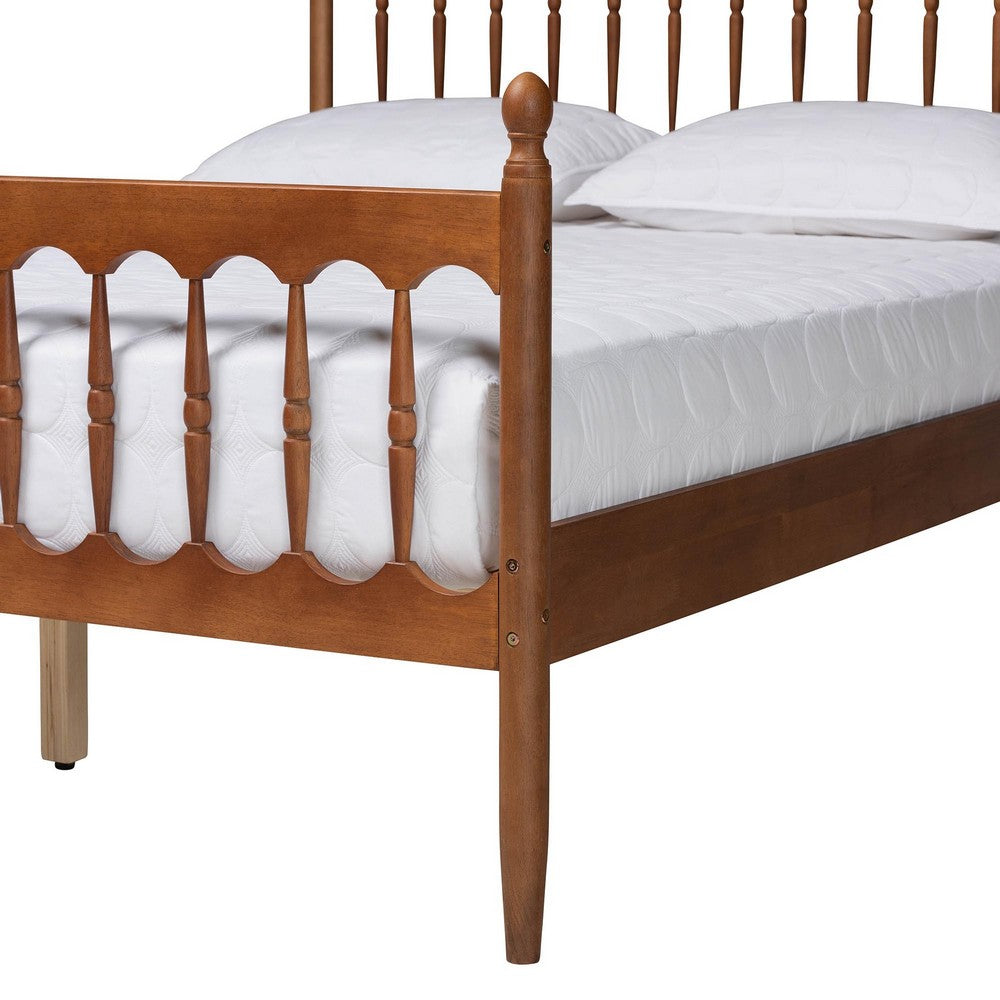 Baxton Studio - Deance Queen Size Bed in Walnut Brown - MG0206-Walnut-Queen view 5