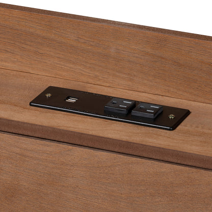 Baxton Studio - Decker Full Size Bed in Walnut Brown - MG0081S-Walnut-Full view 6