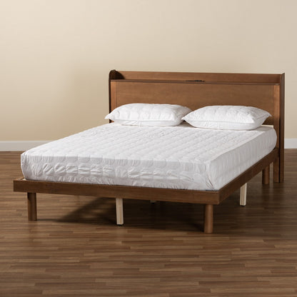 Baxton Studio - Decker Full Size Bed in Walnut Brown - MG0081S-Walnut-Full view 9