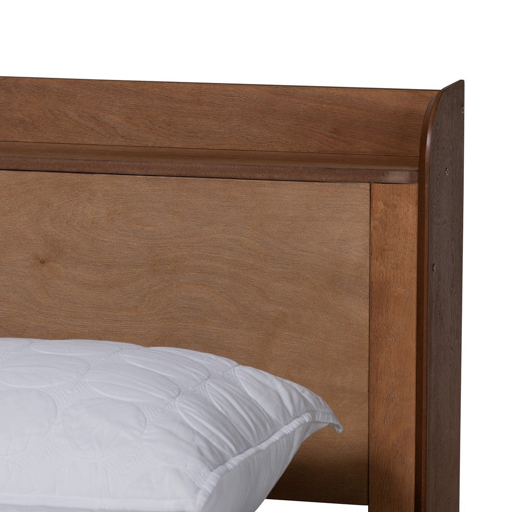 Baxton Studio - Decker Queen Size Bed in Walnut Brown - MG0081S-Walnut-Queen view 4