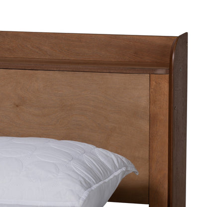 Baxton Studio - Decker Queen Size Bed in Walnut Brown - MG0081S-Walnut-Queen view 4