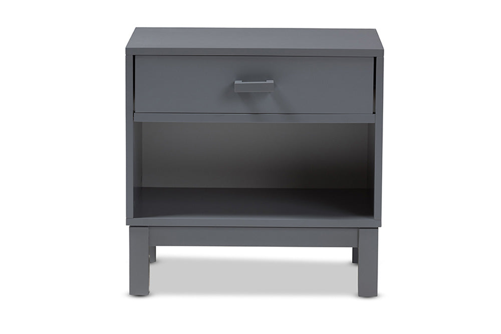 Baxton Studio - Deirdre Nightstand - HNS01-Grey-NS view 3