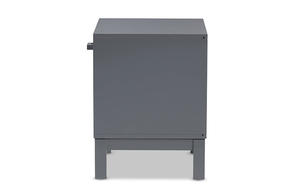 Baxton Studio - Deirdre Nightstand - HNS01-Grey-NS view 4