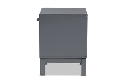 Baxton Studio - Deirdre Nightstand - HNS01-Grey-NS view 4