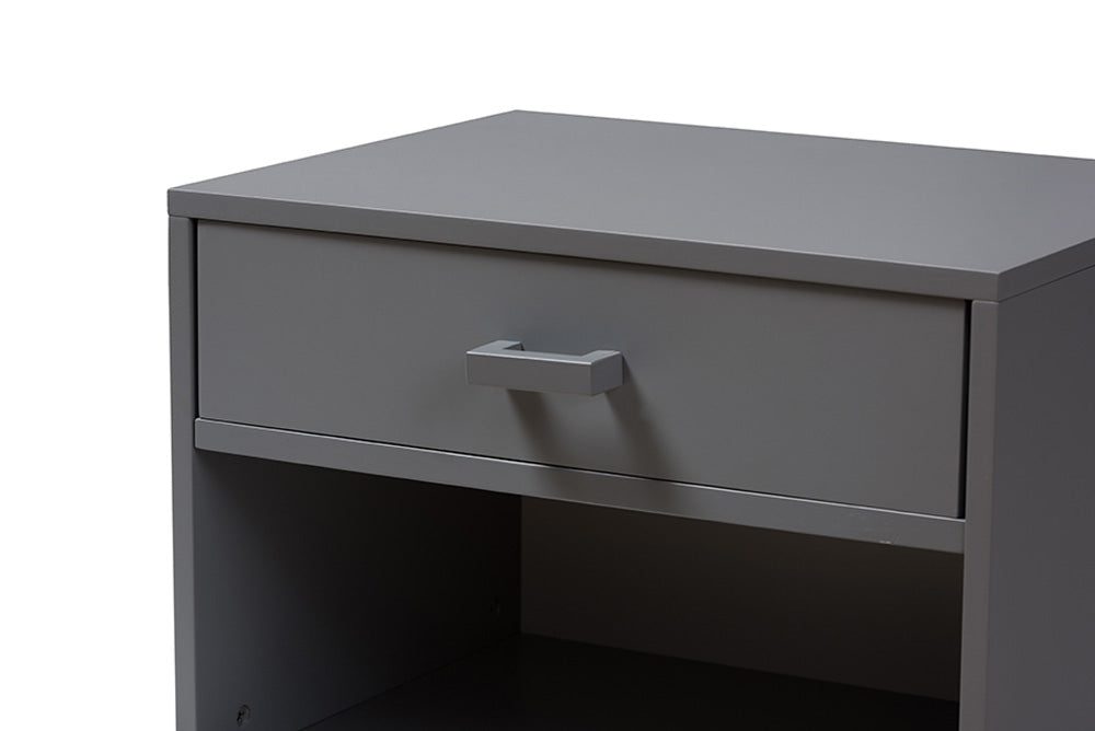 Baxton Studio - Deirdre Nightstand - HNS01-Grey-NS view 6
