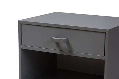 Baxton Studio - Deirdre Nightstand - HNS01-Grey-NS view 6
