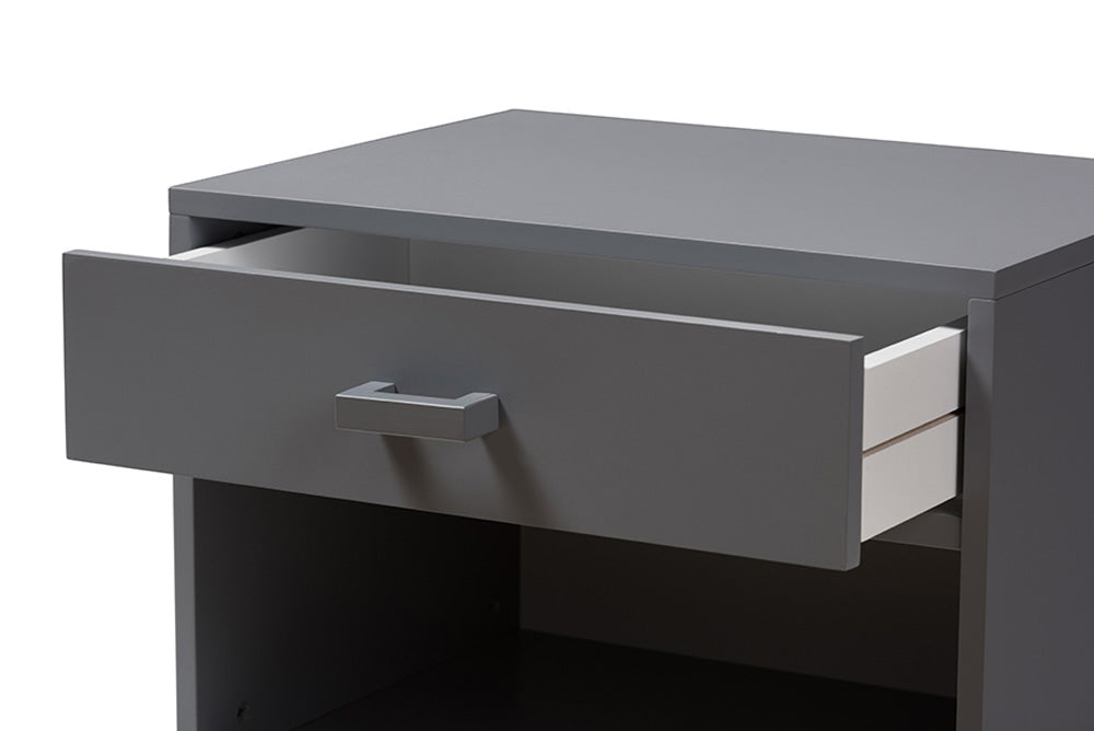 Baxton Studio - Deirdre Nightstand - HNS01-Grey-NS view 7