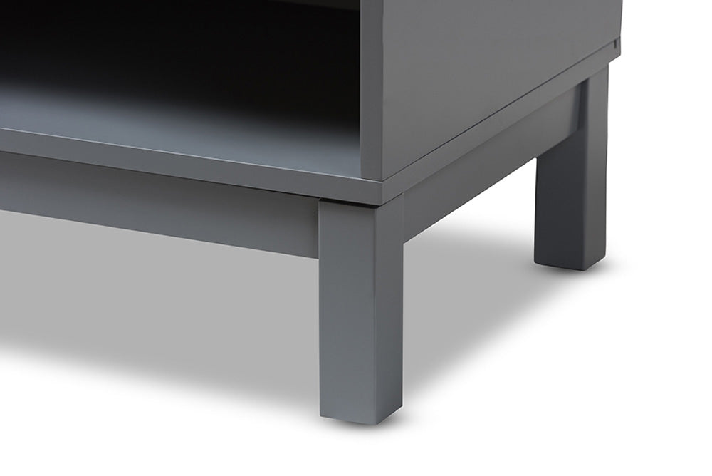 Baxton Studio - Deirdre Nightstand - HNS01-Grey-NS view 8