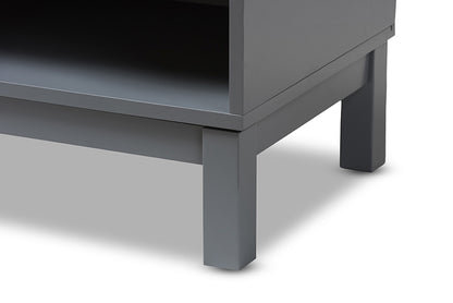 Baxton Studio - Deirdre Nightstand - HNS01-Grey-NS view 8