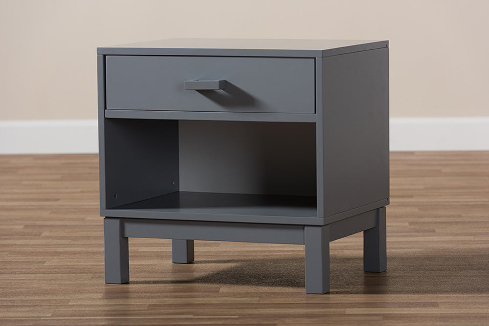 Baxton Studio - Deirdre Nightstand - HNS01-Grey-NS view 9