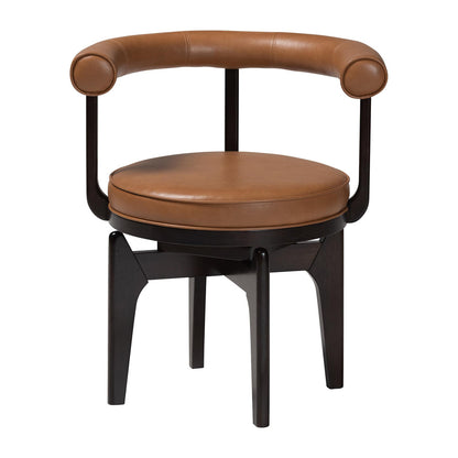 Baxton Studio - Delacruz Dining Chair in Tan/Black - BBT5547-Tan/Black-Armchair-DC view 2