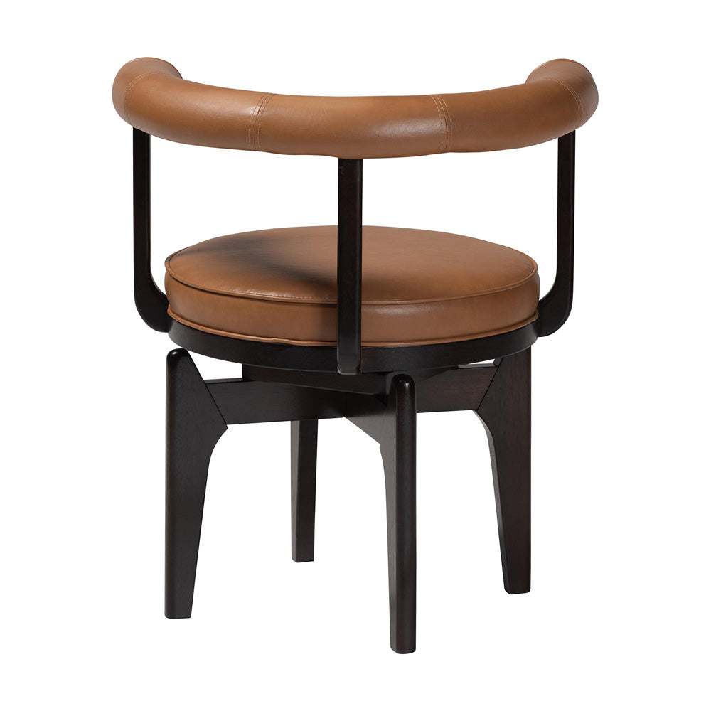 Baxton Studio - Delacruz Dining Chair in Tan/Black - BBT5547-Tan/Black-Armchair-DC view 4