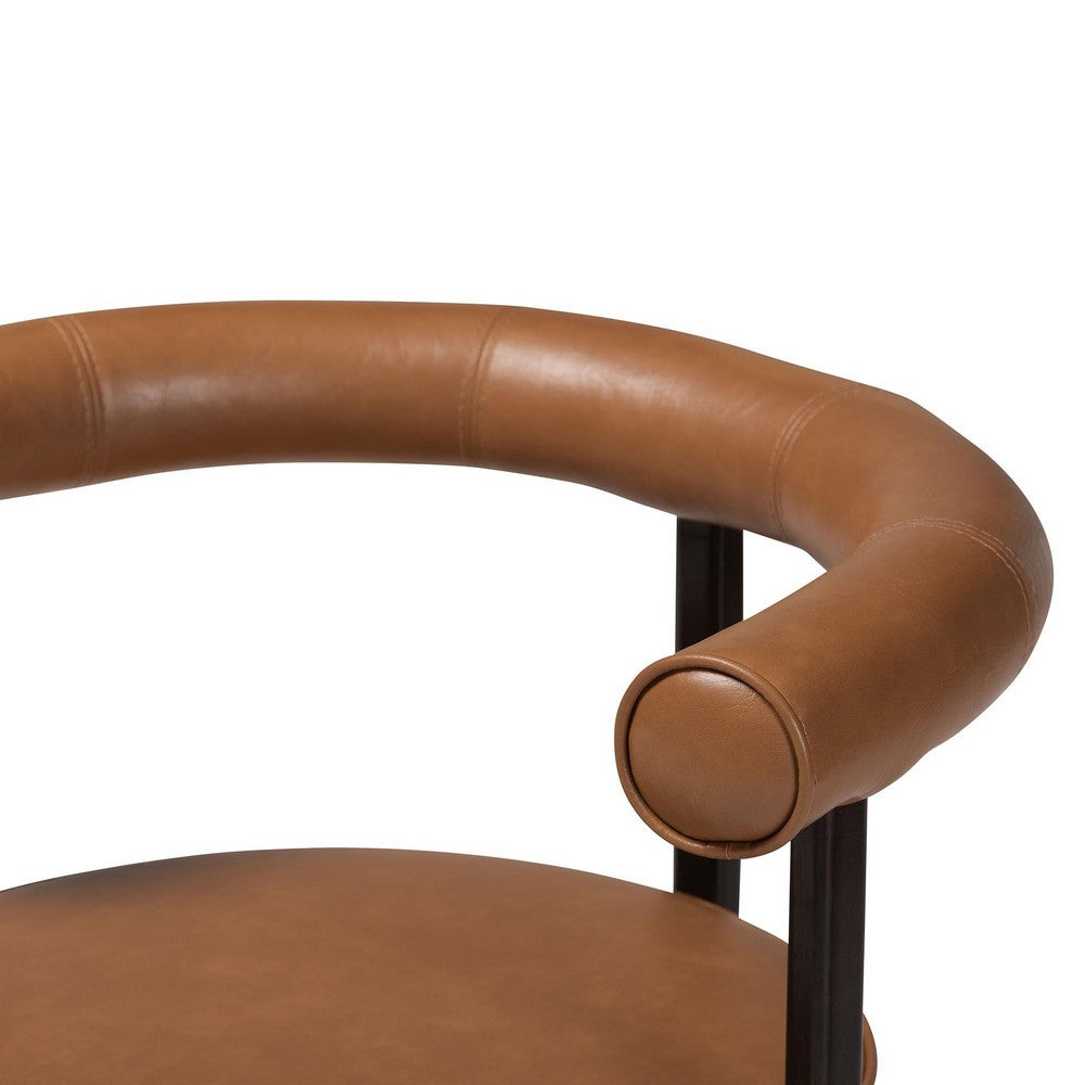 Baxton Studio - Delacruz Dining Chair in Tan/Black - BBT5547-Tan/Black-Armchair-DC view 5