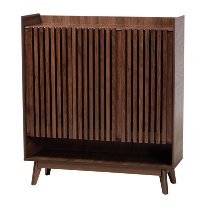 Baxton Studio - Delaire Shoe Cabinet in Walnut Brown - SESC70350WI-CLB-Shoe Cabinet view 1