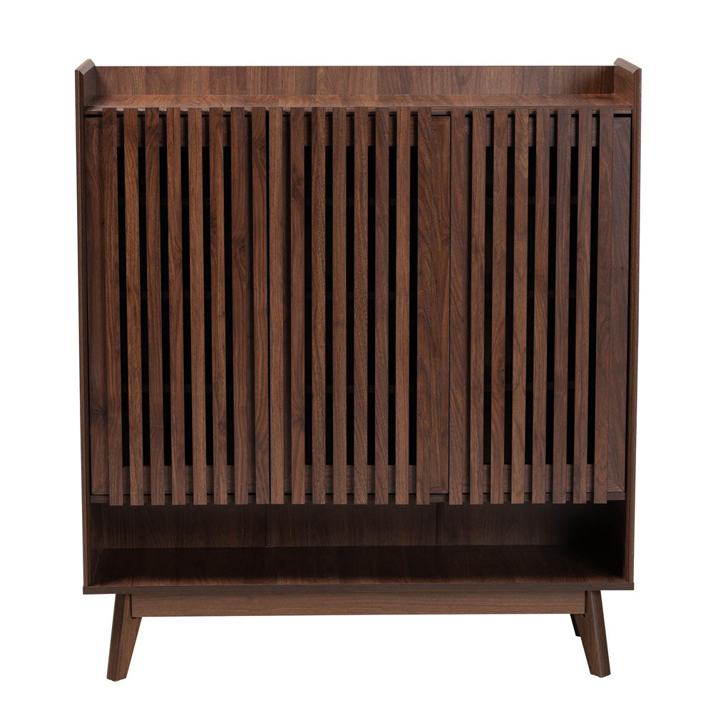 Baxton Studio - Delaire Shoe Cabinet in Walnut Brown - SESC70350WI-CLB-Shoe Cabinet view 3