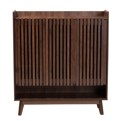 Baxton Studio - Delaire Shoe Cabinet in Walnut Brown - SESC70350WI-CLB-Shoe Cabinet view 3