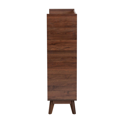 Baxton Studio - Delaire Shoe Cabinet in Walnut Brown - SESC70350WI-CLB-Shoe Cabinet view 4