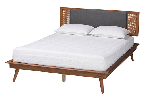 Baxton Studio - Delfina Full Size Bed - MG0005-1/0004-Rattan-Full view 1