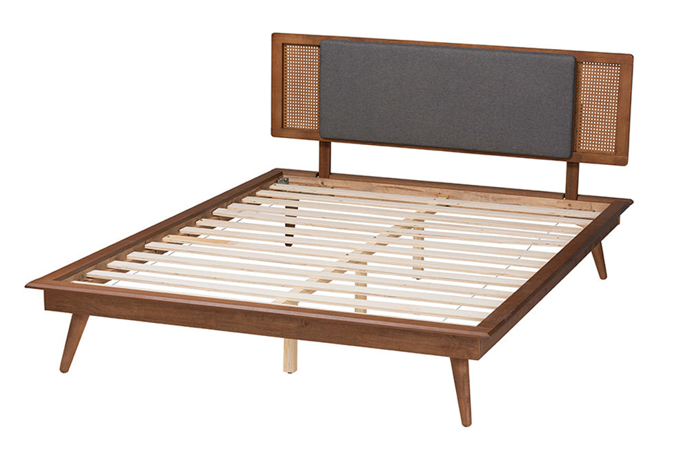 Baxton Studio - Delfina Full Size Bed - MG0005-1/0004-Rattan-Full view 3