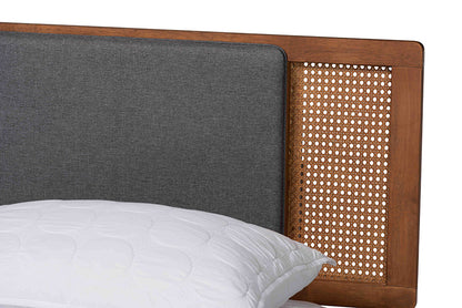 Baxton Studio - Delfina Full Size Bed - MG0005-1/0004-Rattan-Full view 4