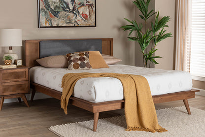 Baxton Studio - Delfina Full Size Bed - MG0005-1/0004-Rattan-Full view 5