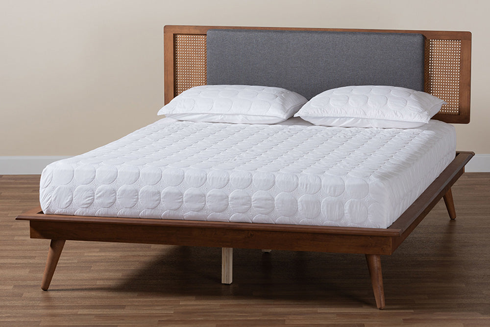 Baxton Studio - Delfina Full Size Bed - MG0005-1/0004-Rattan-Full view 8