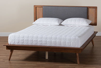 Baxton Studio - Delfina Full Size Bed - MG0005-1/0004-Rattan-Full view 8