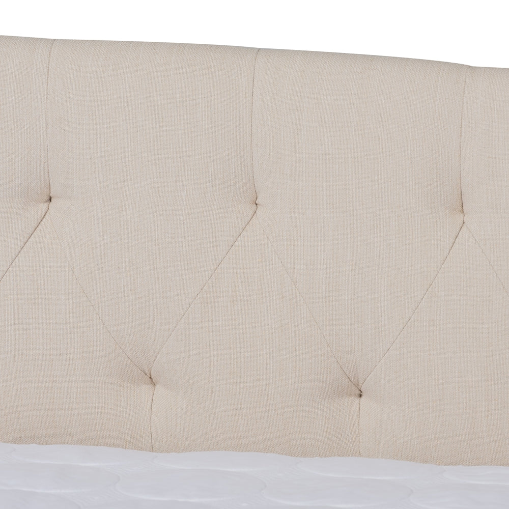 Baxton Studio - Delora Full Size Daybed with Trundle in Beige - CF9044-Beige-Daybed-F/T view 6