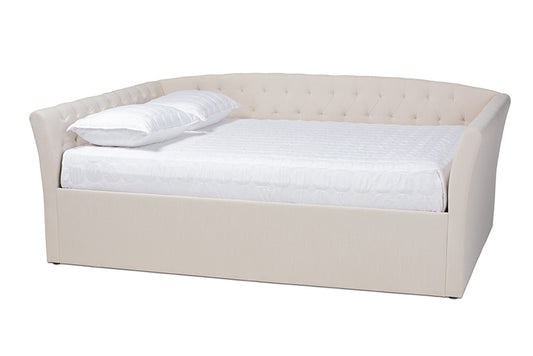 Baxton Studio - Delora Queen Size Daybed - CF9044-B-Beige-Daybed-Q view 1