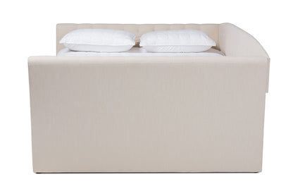 Baxton Studio - Delora Queen Size Daybed - CF9044-B-Beige-Daybed-Q view 2