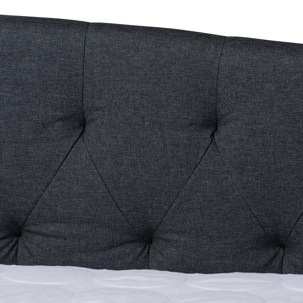 Baxton Studio - Delora Queen Size Daybed in Dark Grey - CF9044-B-Charcoal-Daybed-Q view 4