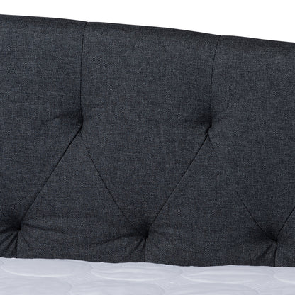 Baxton Studio - Delora Queen Size Daybed in Dark Grey - CF9044-B-Charcoal-Daybed-Q view 4