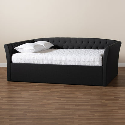 Baxton Studio - Delora Queen Size Daybed in Dark Grey - CF9044-B-Charcoal-Daybed-Q view 5