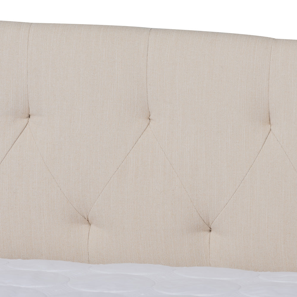 Baxton Studio - Delora Queen Size Daybed with Trundle in Beige - CF9044-Beige-Daybed-Q/T view 6