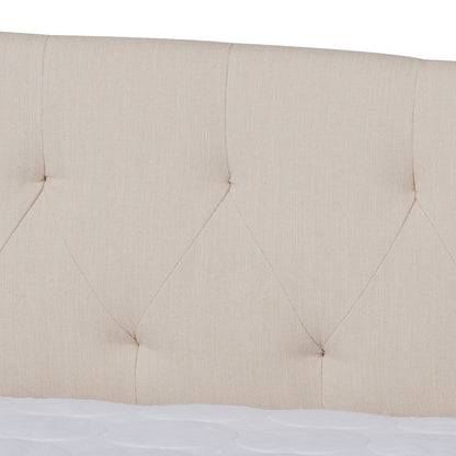 Baxton Studio - Delora Queen Size Daybed with Trundle in Beige - CF9044-Beige-Daybed-Q/T view 6