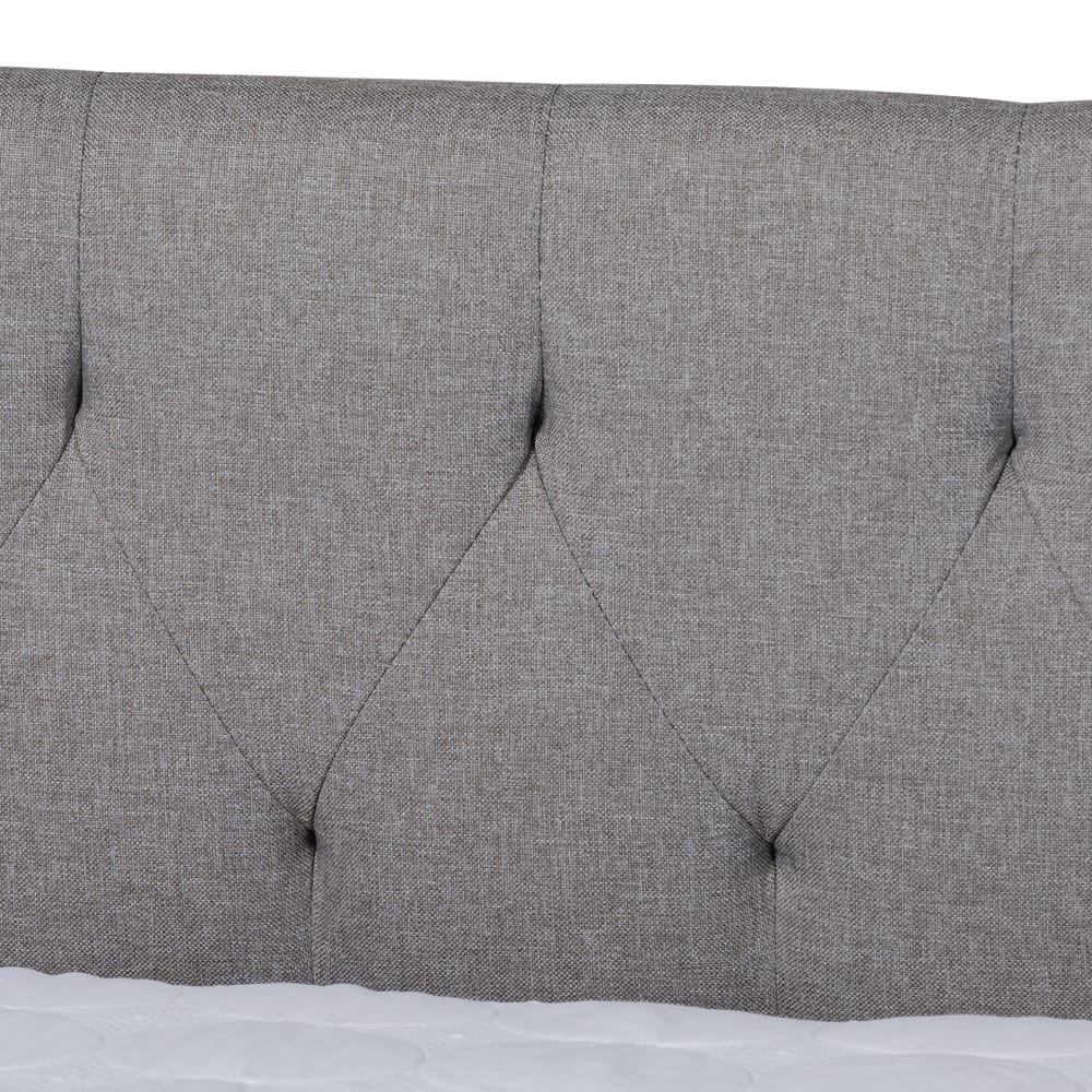 Baxton Studio - Delora Queen Size Daybed with Trundle in Light Grey - CF9044-Light Grey-Daybed-Q/T view 6