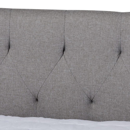 Baxton Studio - Delora Queen Size Daybed with Trundle in Light Grey - CF9044-Light Grey-Daybed-Q/T view 6