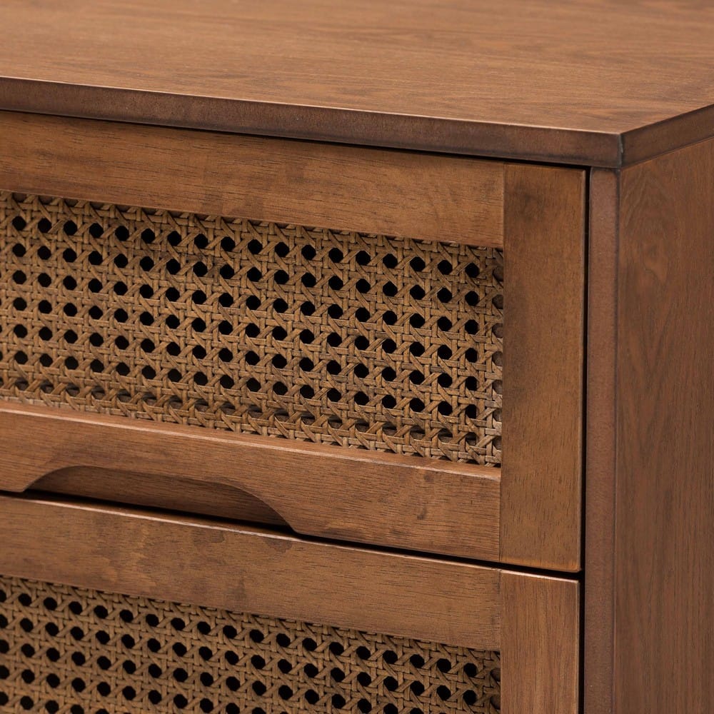 Baxton Studio - Demeter Full Bedroom Set in Walnut Brown - Demeter-Ash Walnut-Full 3PC Bedroom Set view 5