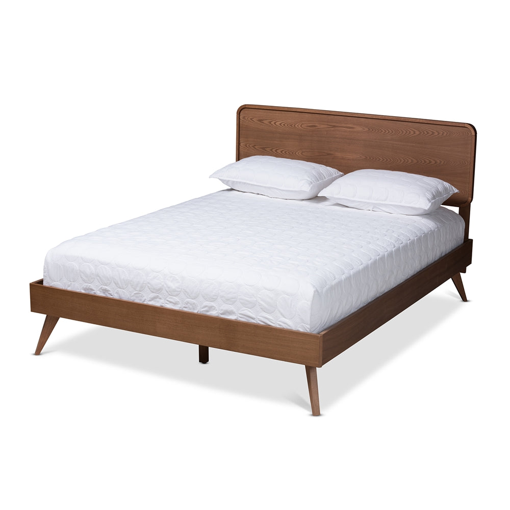 Baxton Studio - Demeter Full Size Bed in Ash Walnut - Demeter-Ash Walnut-Full view 1