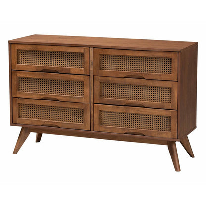 Baxton Studio - Demeter King Bedroom Set in Walnut Brown - Demeter-Ash Walnut-King 4PC Bedroom Set view 5