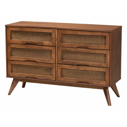 Baxton Studio - Demeter King Bedroom Set in Walnut Brown - Demeter-Ash Walnut-King 5PC Bedroom Set view 6