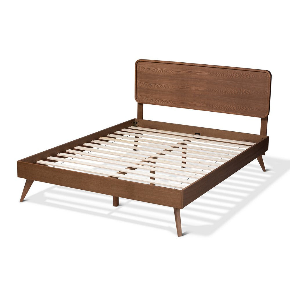 Baxton Studio - Demeter King Size Bed in Ash Walnut - Demeter-Ash Walnut-King view 3