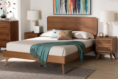 Baxton Studio - Demeter Queen Bedroom Set in Walnut Brown - Demeter-Ash Walnut-Queen 3PC Bedroom Set view 10