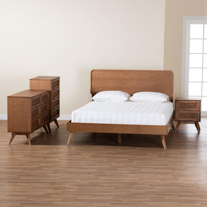 Baxton Studio - Demeter Queen Bedroom Set in Walnut Brown - Demeter-Ash Walnut-Queen 4PC Bedroom Set view 11